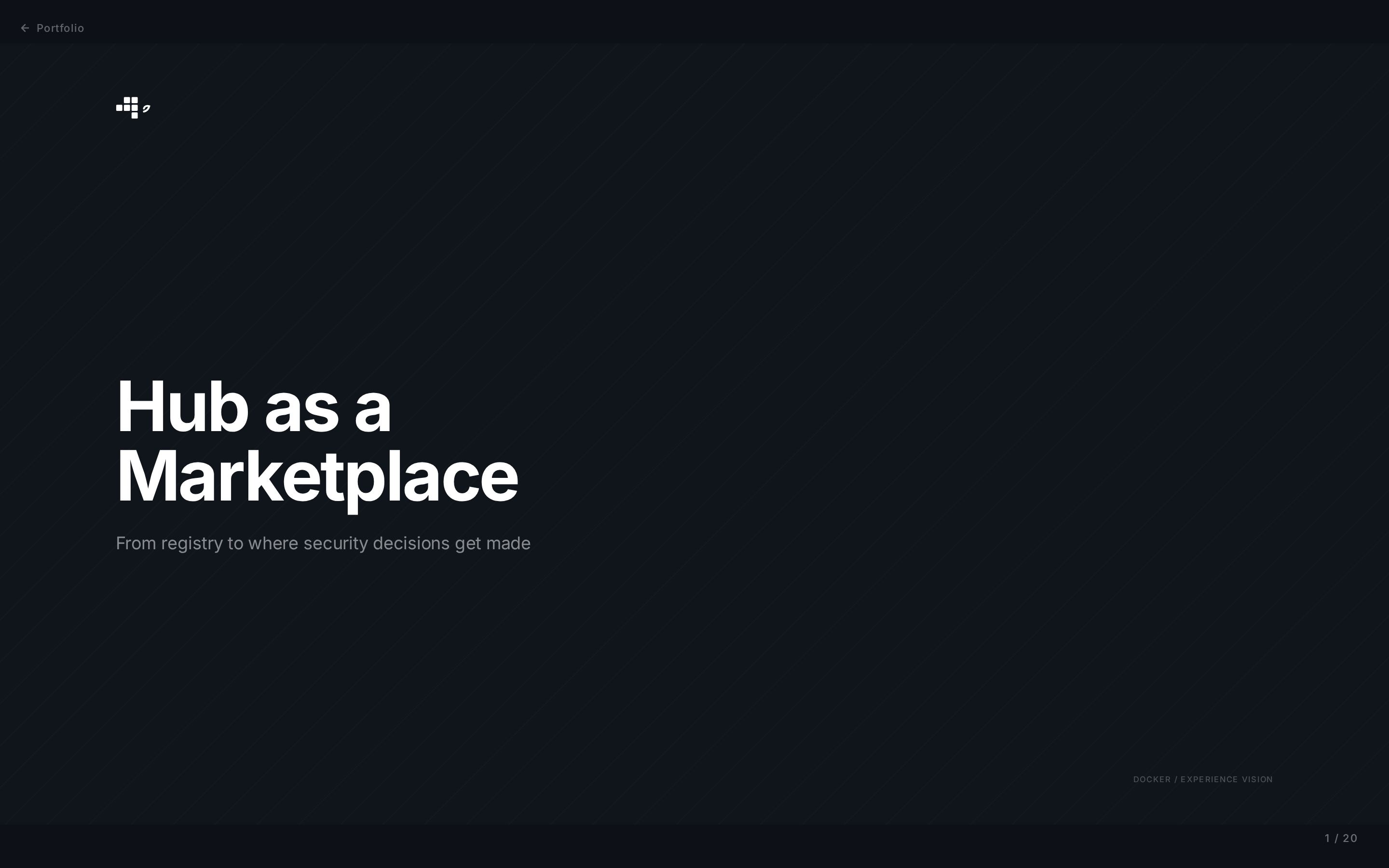 Hub as a Marketplace — vision deck